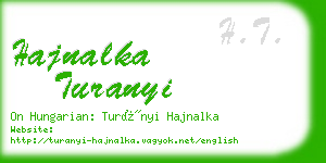 hajnalka turanyi business card